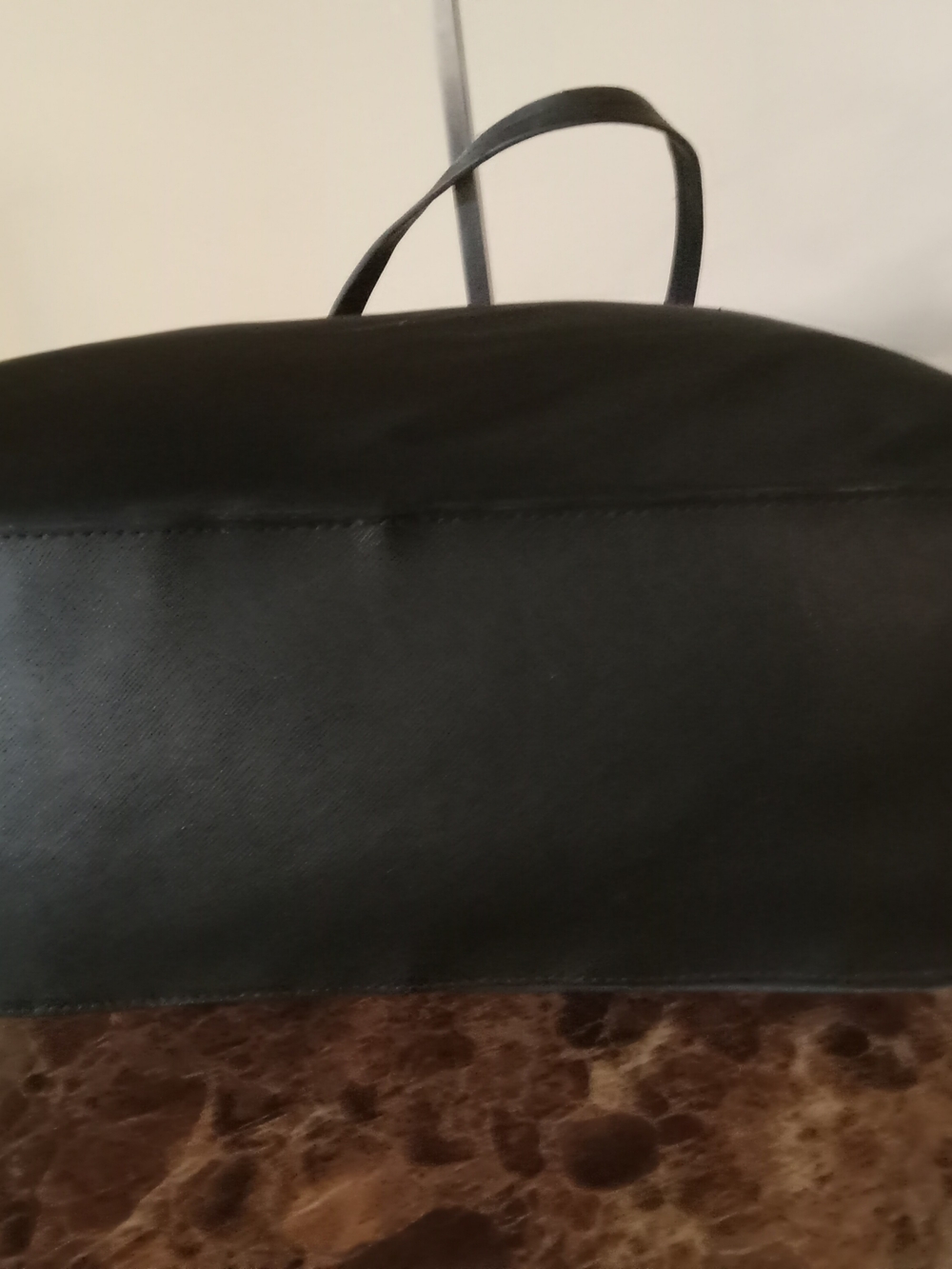 Karl Lagerfeld Blk Nylon/Leather Tote Bag w/ Scarf EUC - Picture 7 of 11